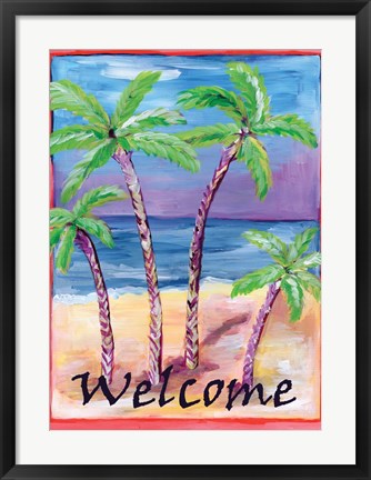 Framed Welcome to Paradise Print