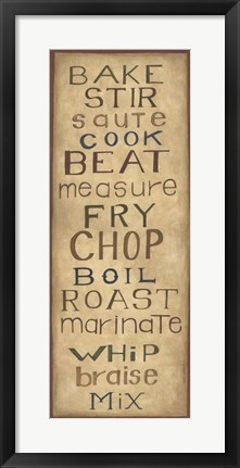 Framed Kitchen Words Print