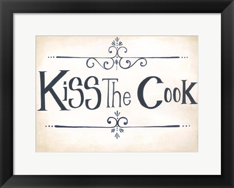 Framed Kiss the Cook Print