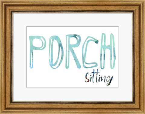 Framed Porch Sitting I Print