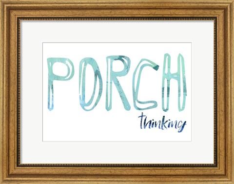 Framed Porch Sitting II Print