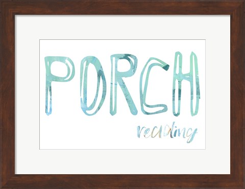 Framed Porch Reading Print