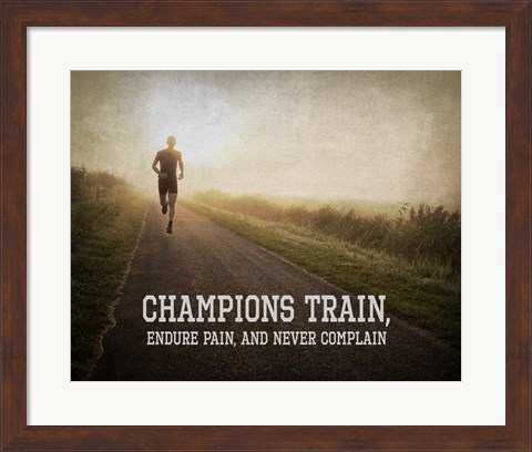 Framed Champions Train Man Color Print