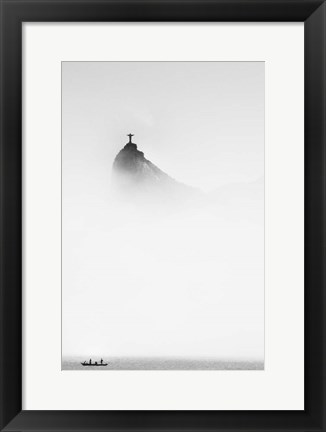 Framed Cristo In The Mist Print