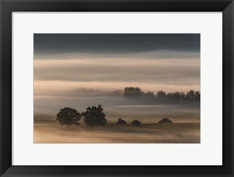 Framed Dense Fog Over The Moos Print