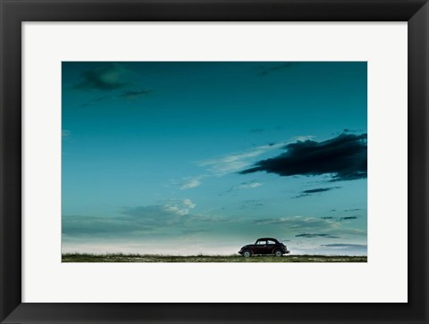 Framed Red VW Beetle Print