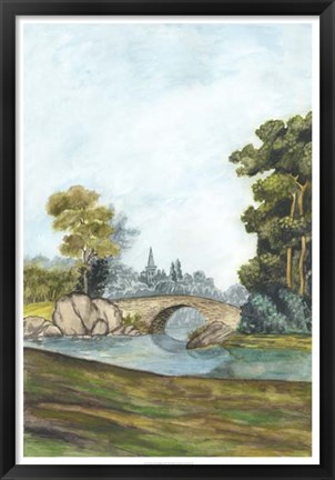 Framed Scenic French Wallpaper III Print