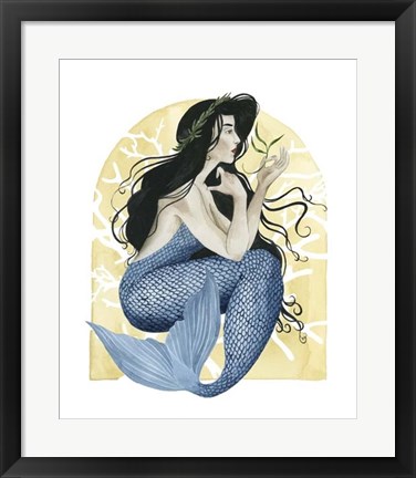 Framed Deco Mermaid IV Print