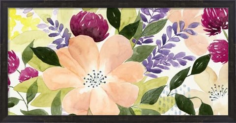 Framed Vivid Blooming I Print