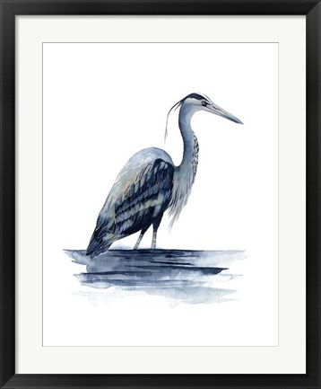 Framed Azure Heron II Print