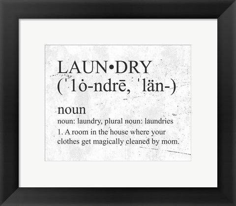 Framed Laundry Definition Print