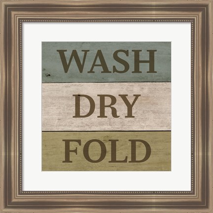 Framed Wash Dry Fold Painted Wood Print