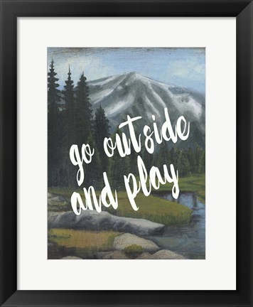 Framed Adventure Typography I Print