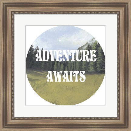 Framed Adventure Typography III Print