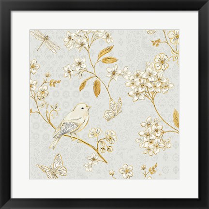 Framed Golden Garden IV Print