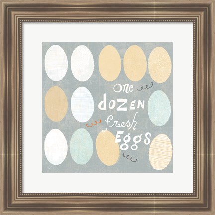 Framed Fresh Eggs IV Print