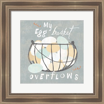 Framed Fresh Eggs III Print