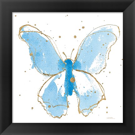 Framed Gilded Butterflies II Print