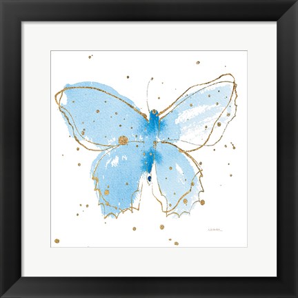 Framed Gilded Butterflies III Print