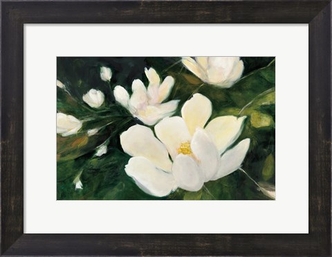 Framed Magnolia Blooms No Petal Print