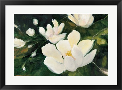 Framed Magnolia Blooms No Petal Print