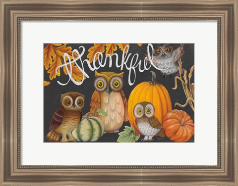 Framed Harvest Owl III Print