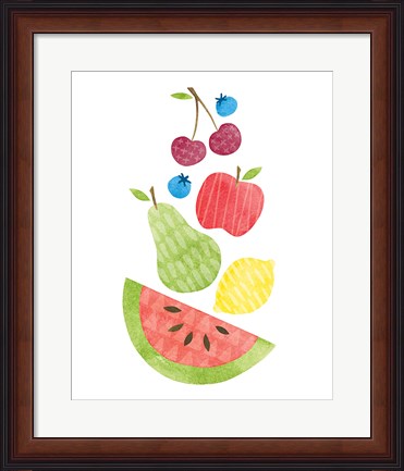 Framed Funky Fruit II Print