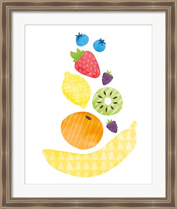 Framed Funky Fruit I Print