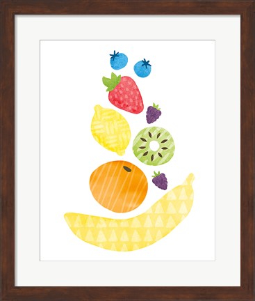 Framed Funky Fruit I Print