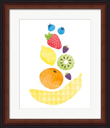 Framed Funky Fruit I Print