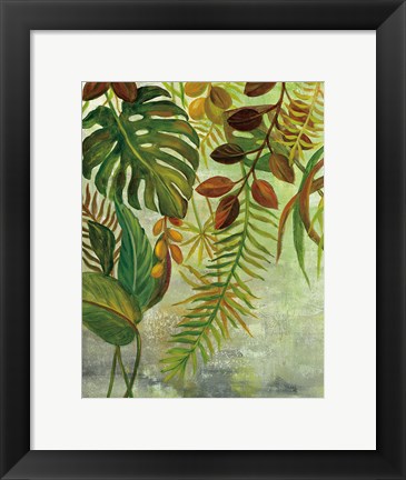 Framed Tropical Greenery I Print