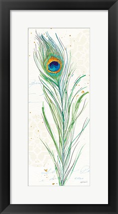 Framed Peacock Garden VI Print