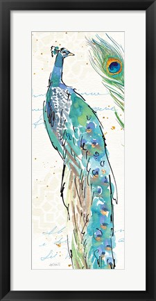 Framed Peacock Garden IV Print