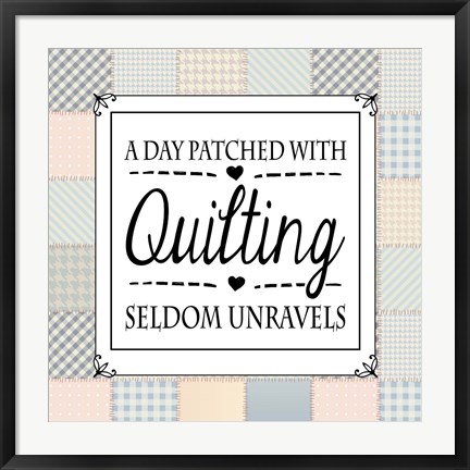 Framed Day Patched With Quilting - Square Patchwork Print