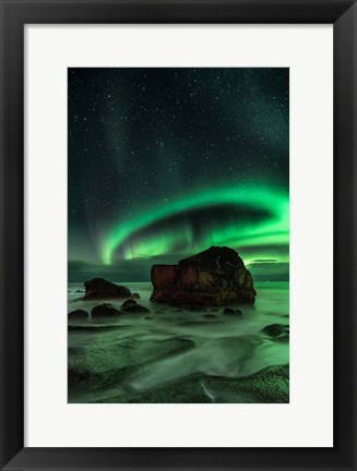 Framed Aurora, Uttakleiv Print