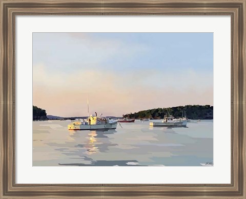 Framed Peaceful Harbor I Print