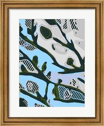 Framed Abstract Tree Limbs I Print