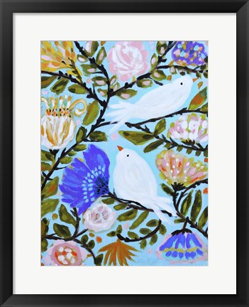 Framed Sweet Love Birds II Print