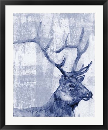 Framed Indigo Elk Print