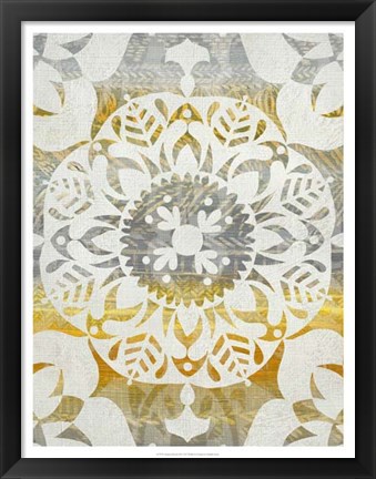 Framed Tapestry Rosette II Print