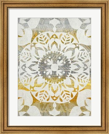 Framed Tapestry Rosette II Print