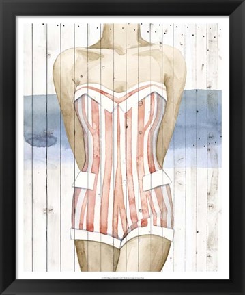 Framed Bygone Bathers II Print