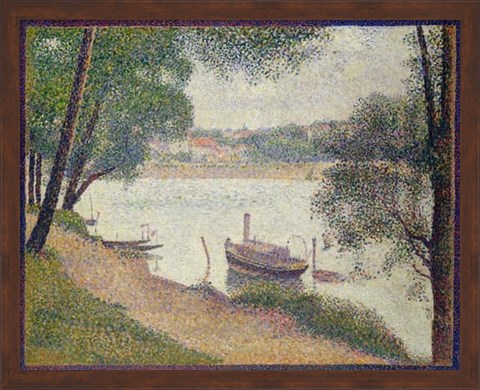 Framed Gray Weather, Grande Jatte Print