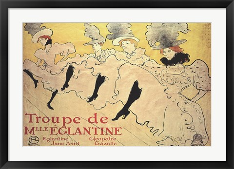 Framed La Troupe de Mademoiselle Eglantine Print