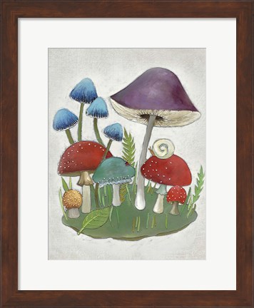 Framed Mushroom Collection II Print