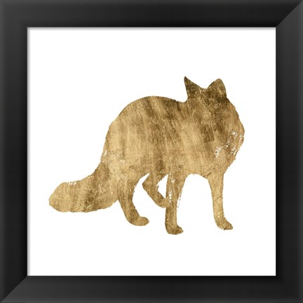 Framed Brushed Gold Animals III Print