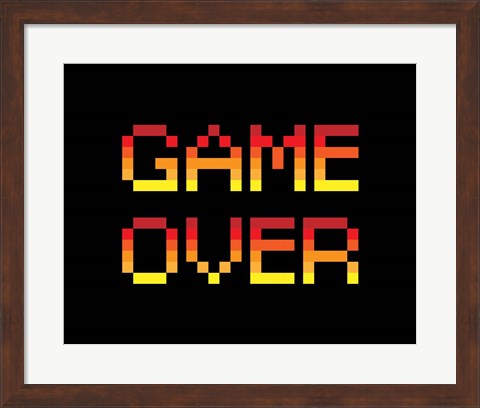 Framed Game Over  - Red Print