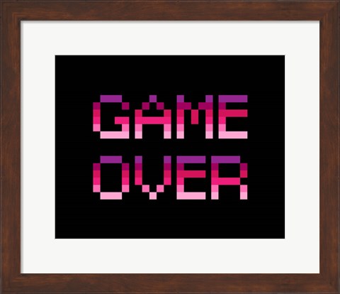 Framed Game Over  - Purple Print