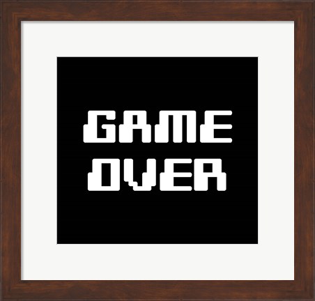 Framed Game Over  - Black Print