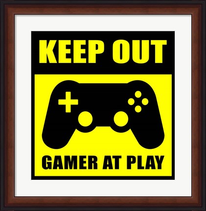 Framed Keep Out Gamers At Play Print